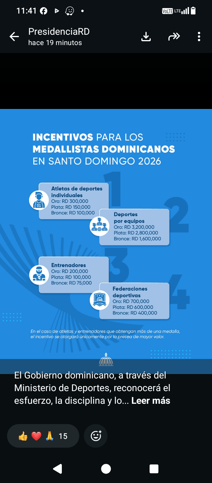 Lista de incentivos